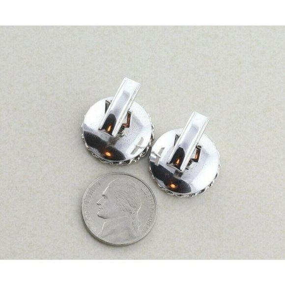 Mens Sterling Silver Onyx Whale Back Cufflinks - Picture 6 of 6